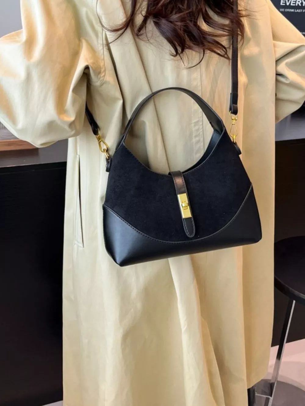Buckle Leather Shoulder Bag, image 7