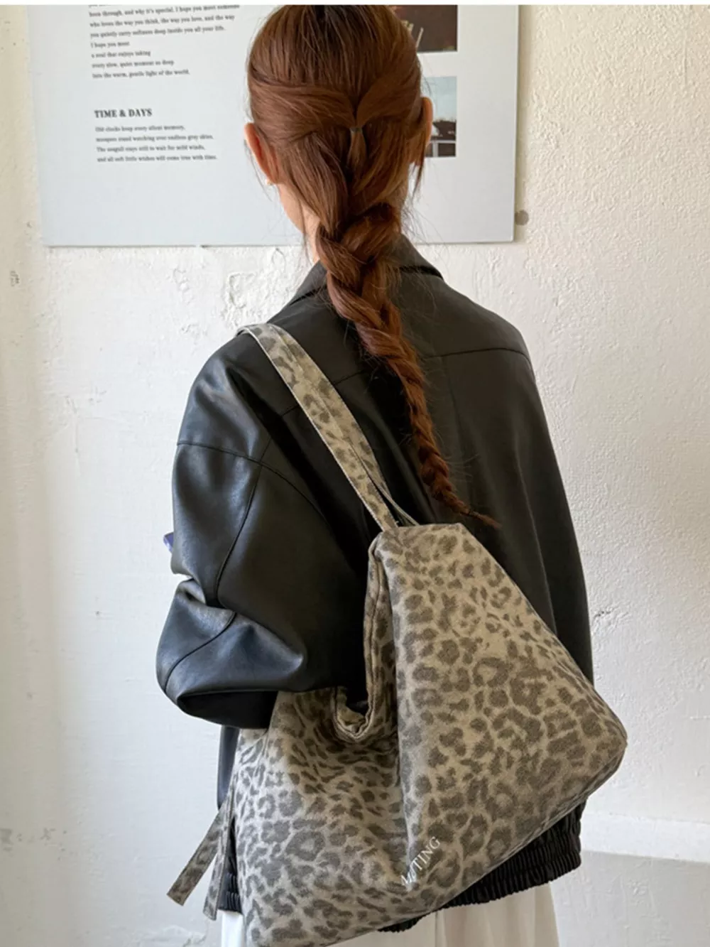 Leopard Print Shoulder Bag, image 5
