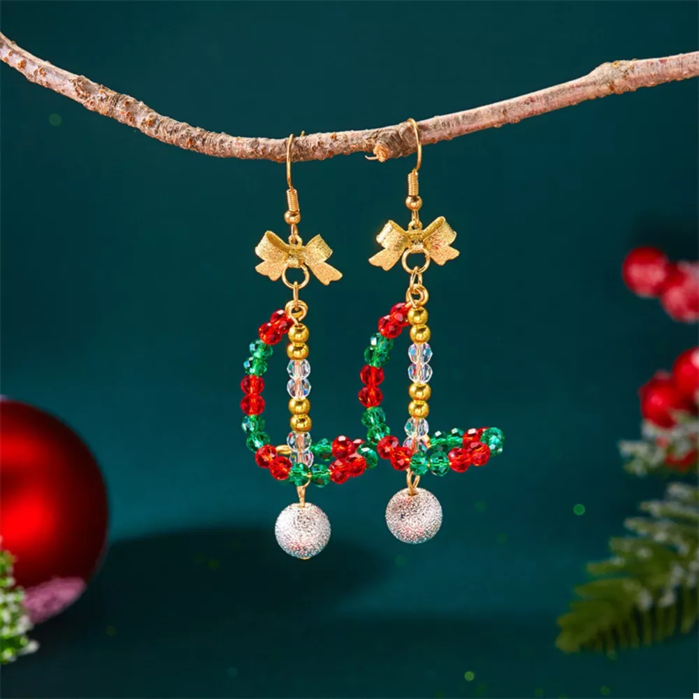 18K Gold-Plated Bead Bow Earrings, image 4