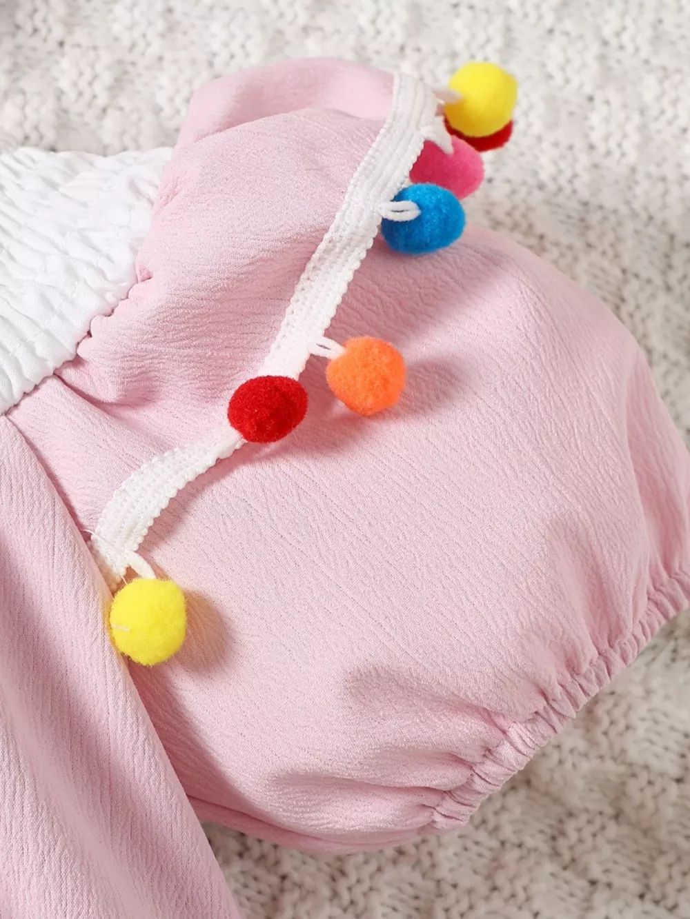 Children's Embroidered Smocked One-Piece with Headband, image 4