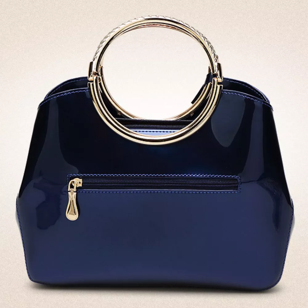 Glossy Ring Handle Handbag, image 3