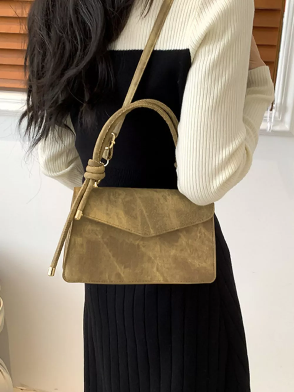 Flap Crossbody Bag with Top Handle, image 21