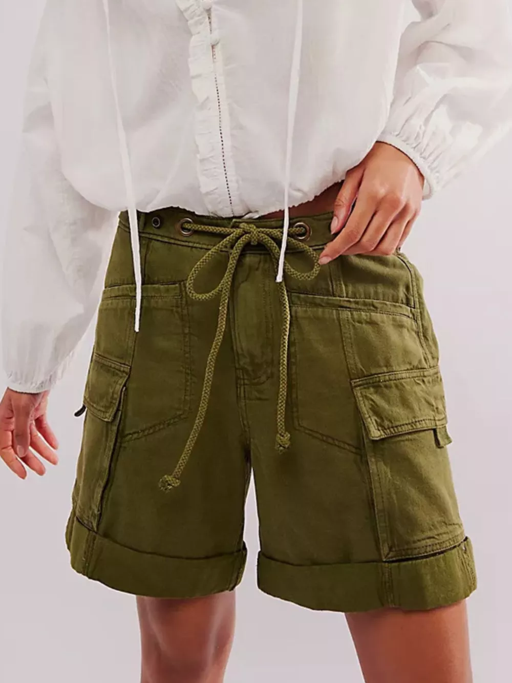 Drawstring Cargo Shorts, image 8