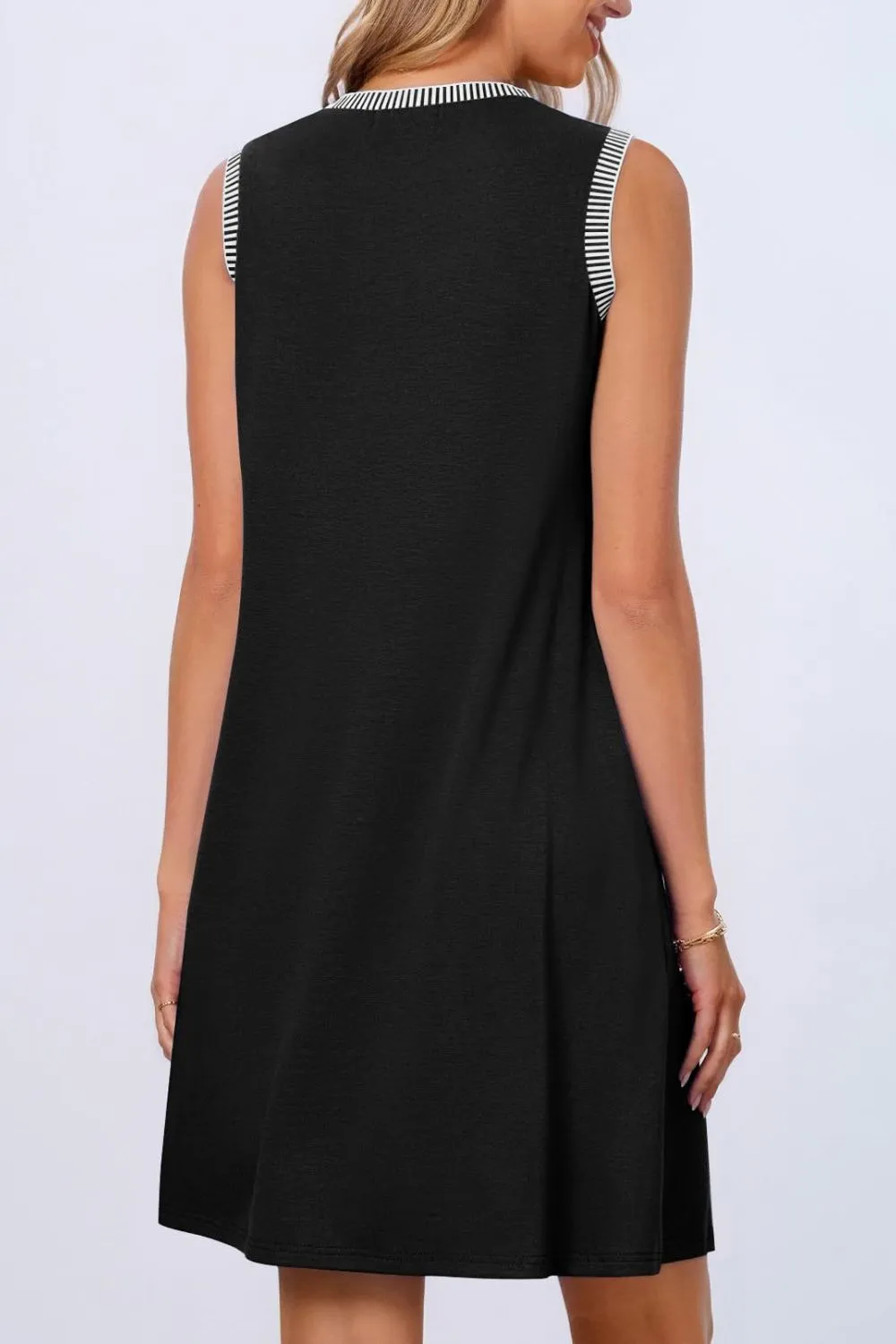 Round Neck Sleeveless Mini Tank Dress, image 24