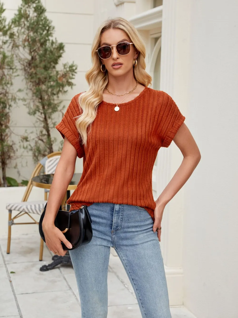 Round Neck Short Sleeve T-Shirt, image 6