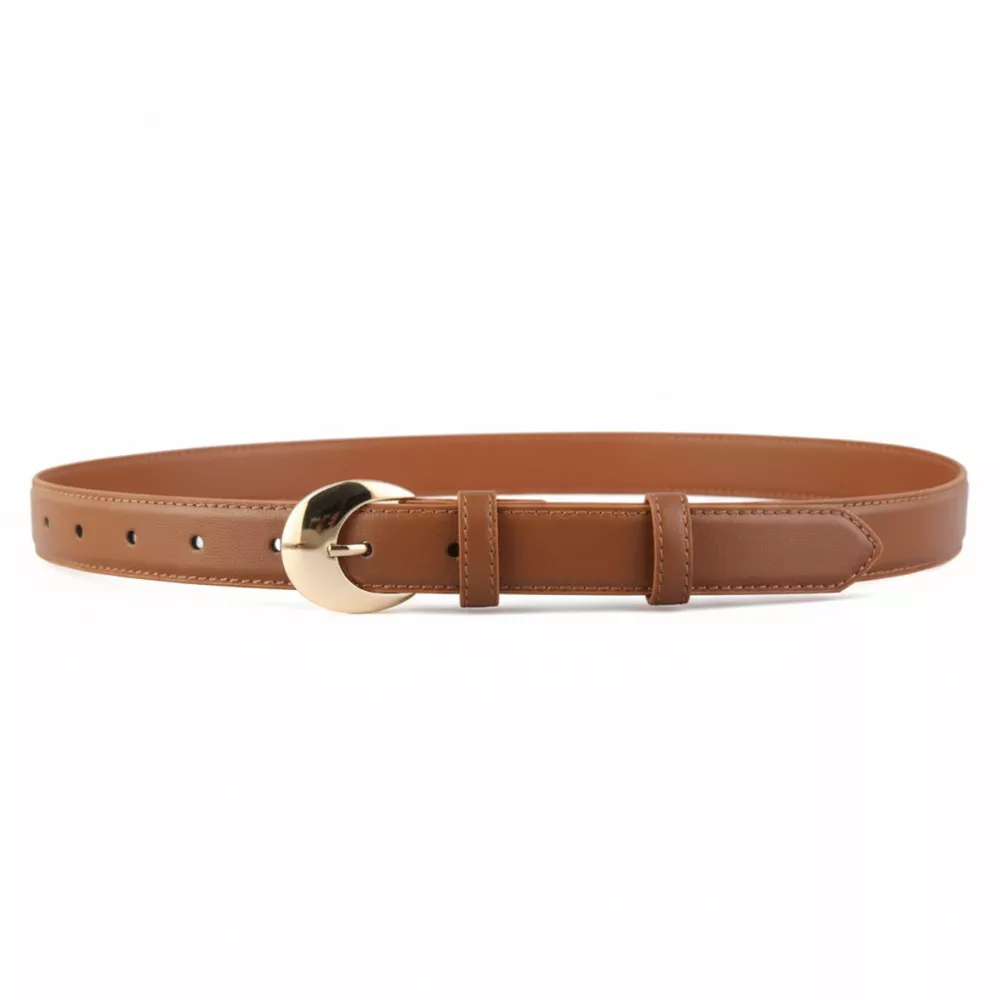 Golden Buckle Skinny Belt, image 4