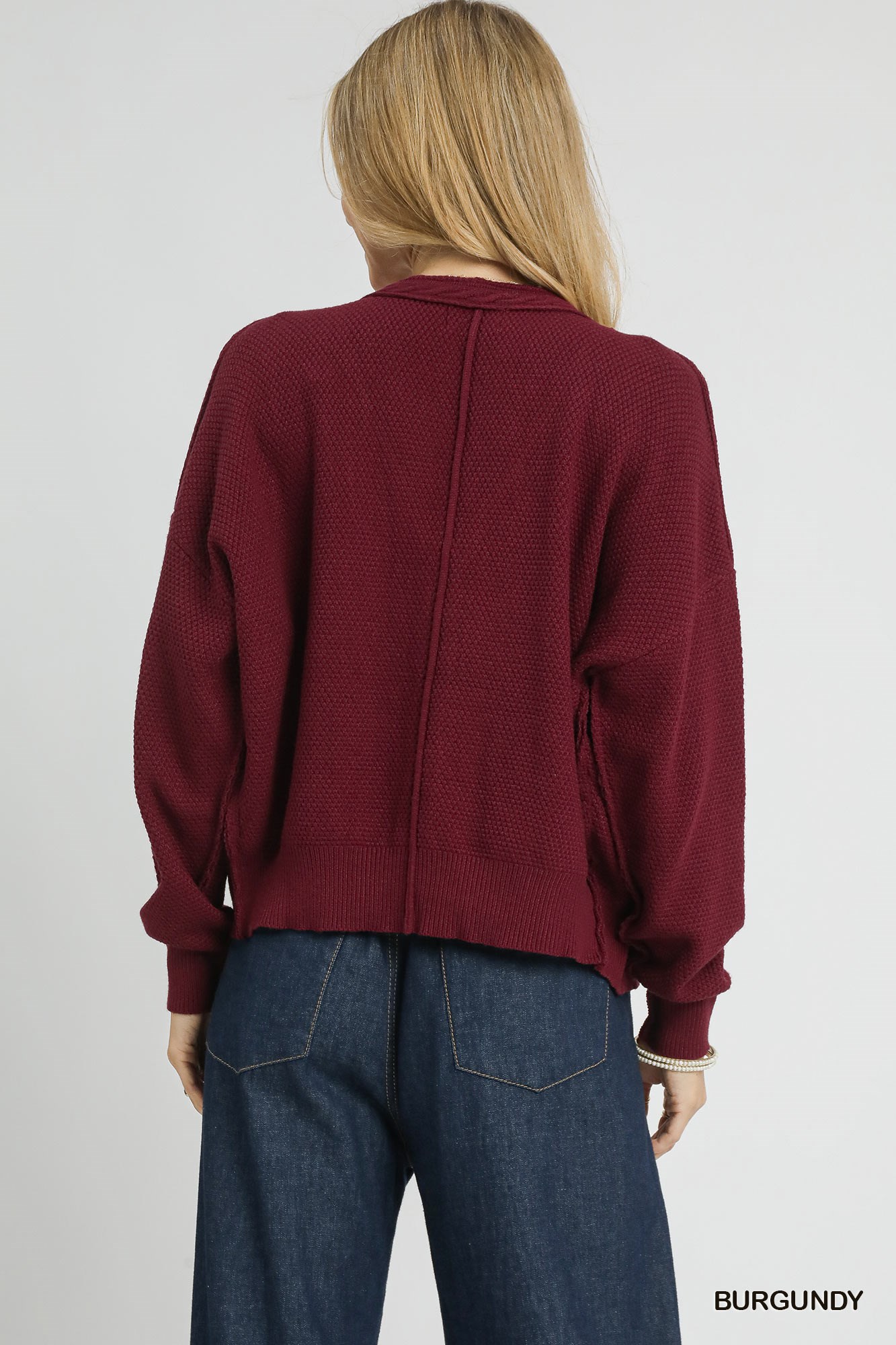 Chunky Cable Knit V-Neck Button-Up Cardigan, image 2