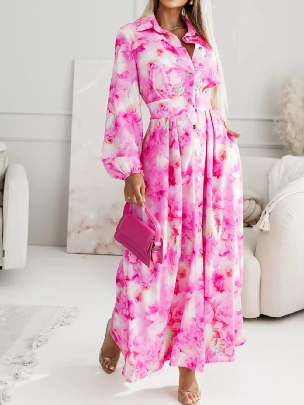 Long Sleeve Maxi Shirt Dress