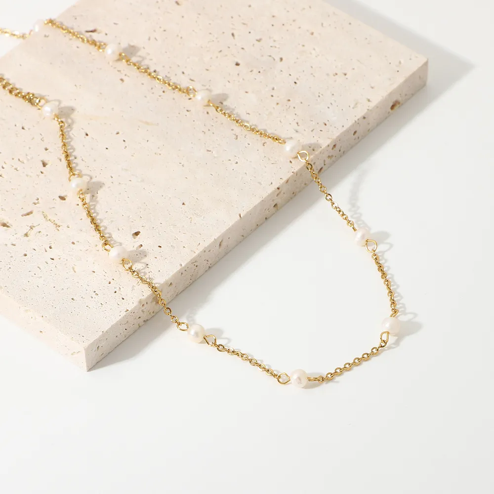 Freshwater Pearl 18K Gold-Plated Necklace, image 4