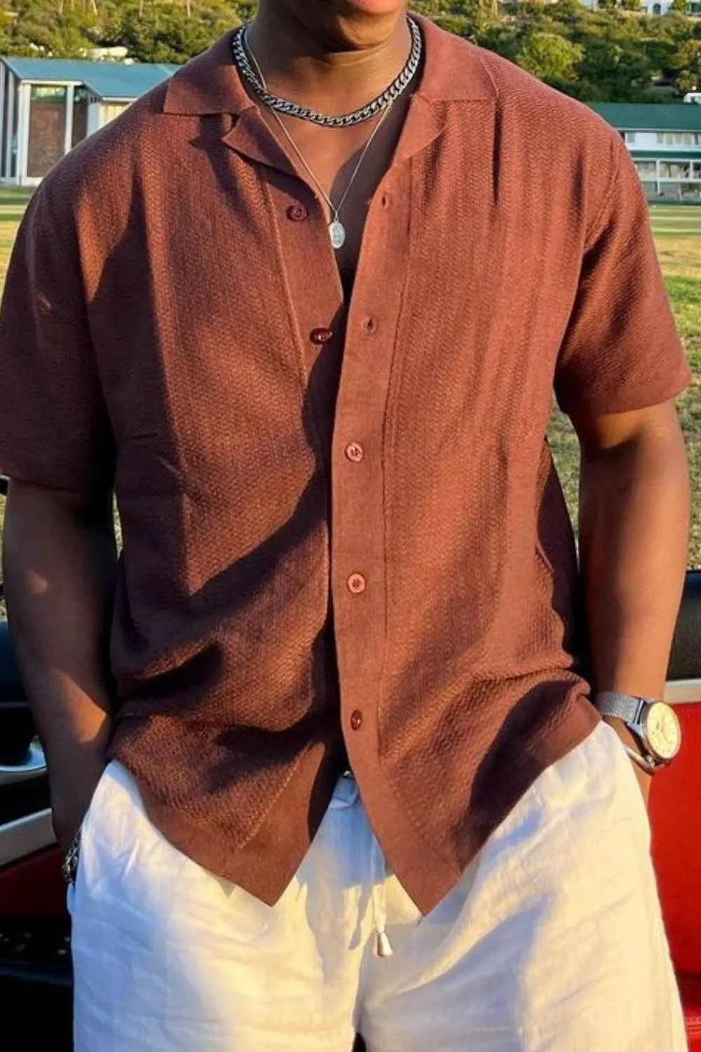 Men's Plus Size Button Down Short Sleeve Shirt, image 5
