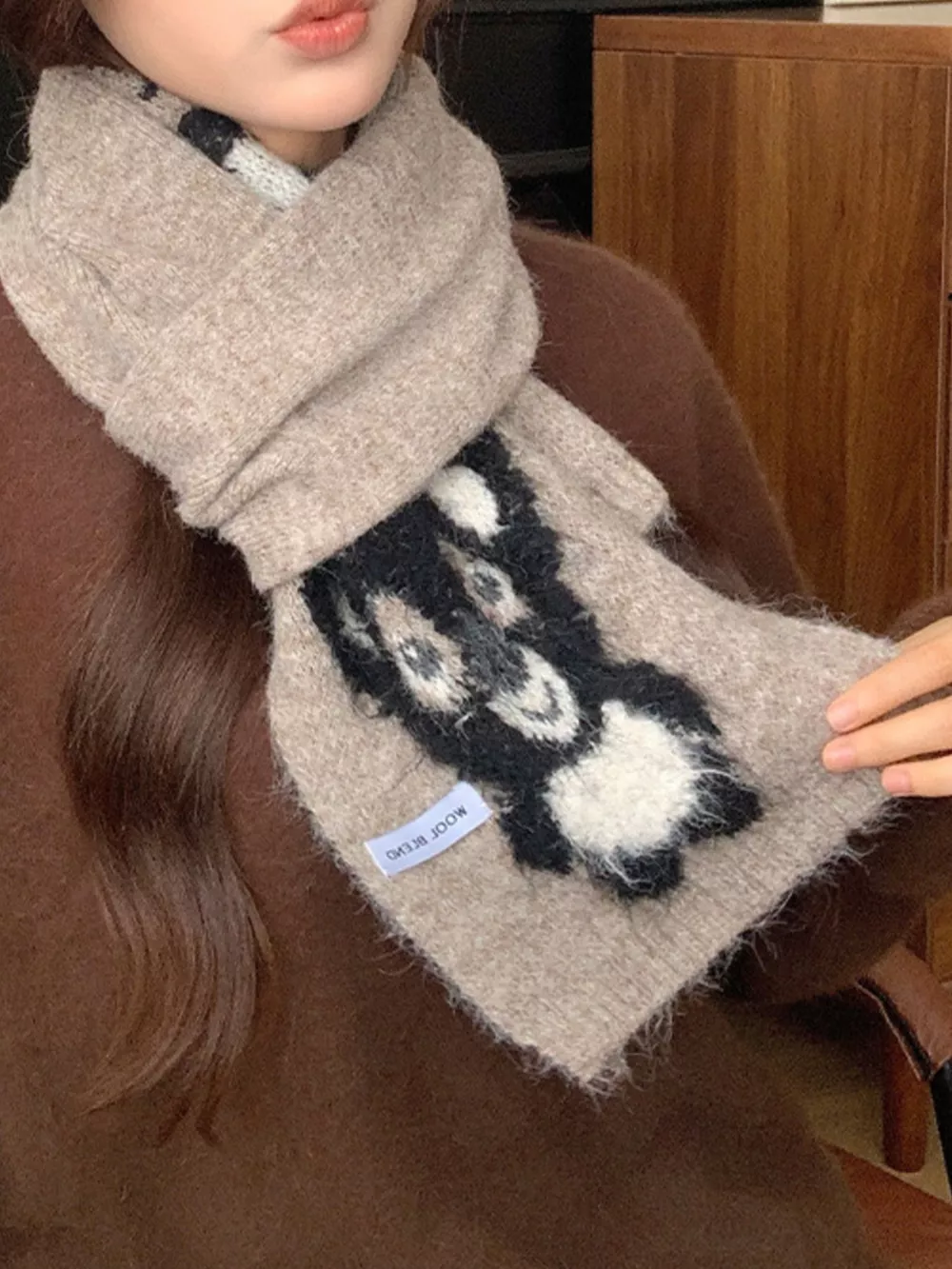 Koala Pattern Winter Scarf, image 9