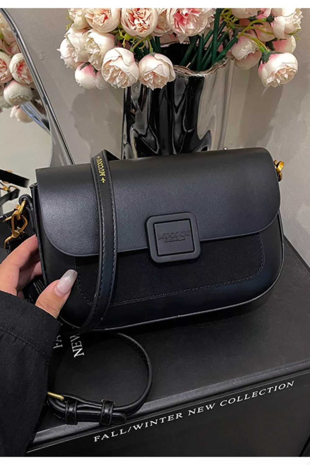 Flap Closure Shoulder Bag, image 3