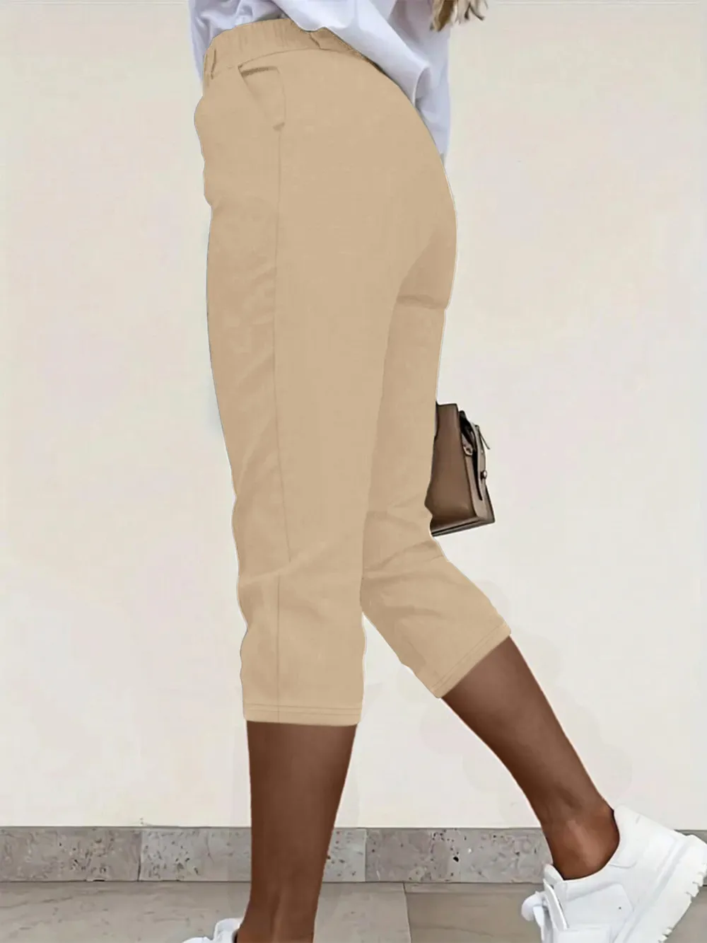 Pleated Detail Pants with Pockets, image 28