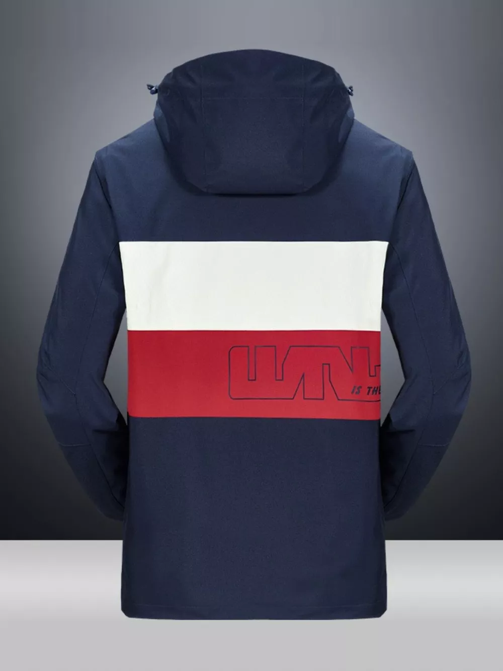 Men's Full Size Windproof Zip Up Hooded Jacket Plus Size, image 3
