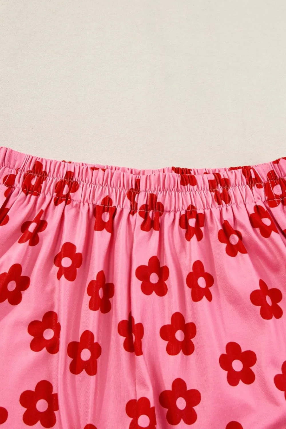 Floral Cropped Tee and Shorts Lounge Set, image 9