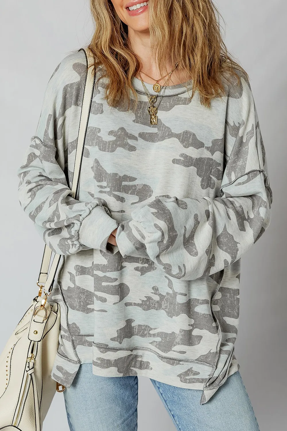Camouflage Long Sleeve Sweatshirt, image 6