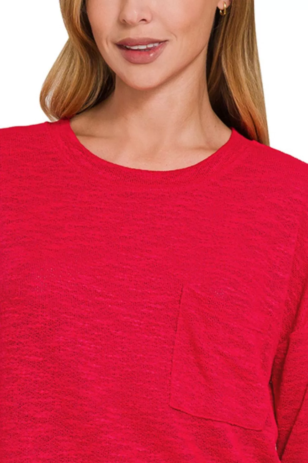 Slub Hacci Long Sleeve T-Shirt, image 2