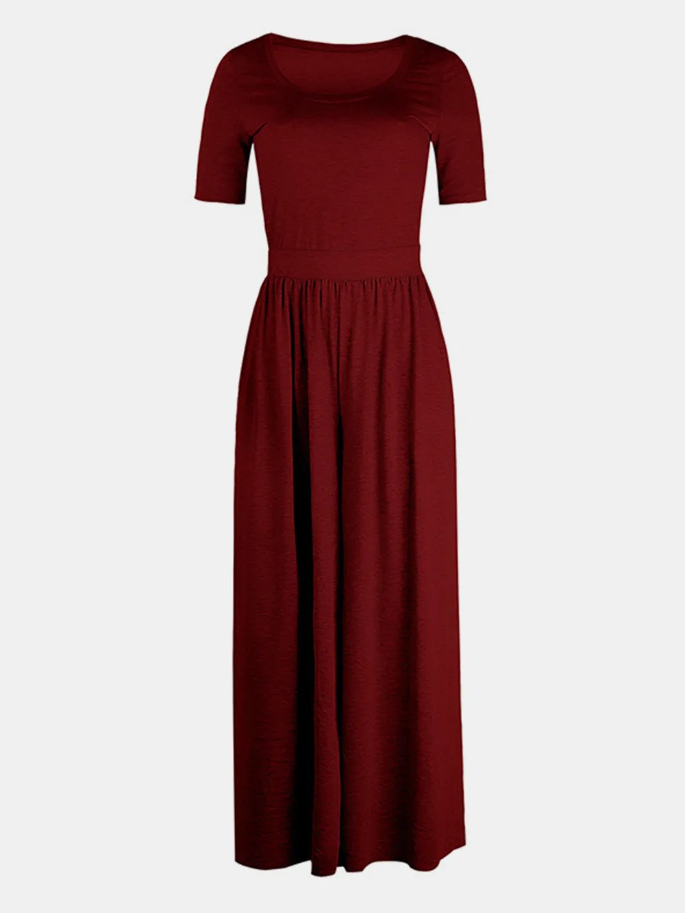 Scoop Neck Short Sleeve Jumpsuit, image 8