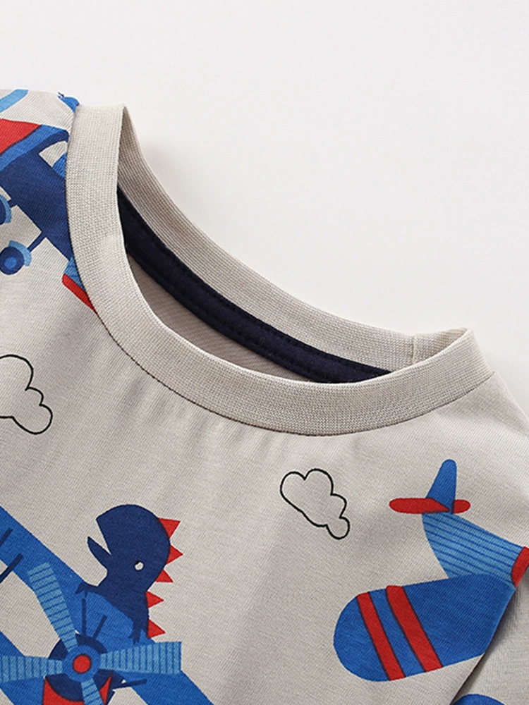 Children's Airplane Print Long Sleeve T-Shirt, image 4