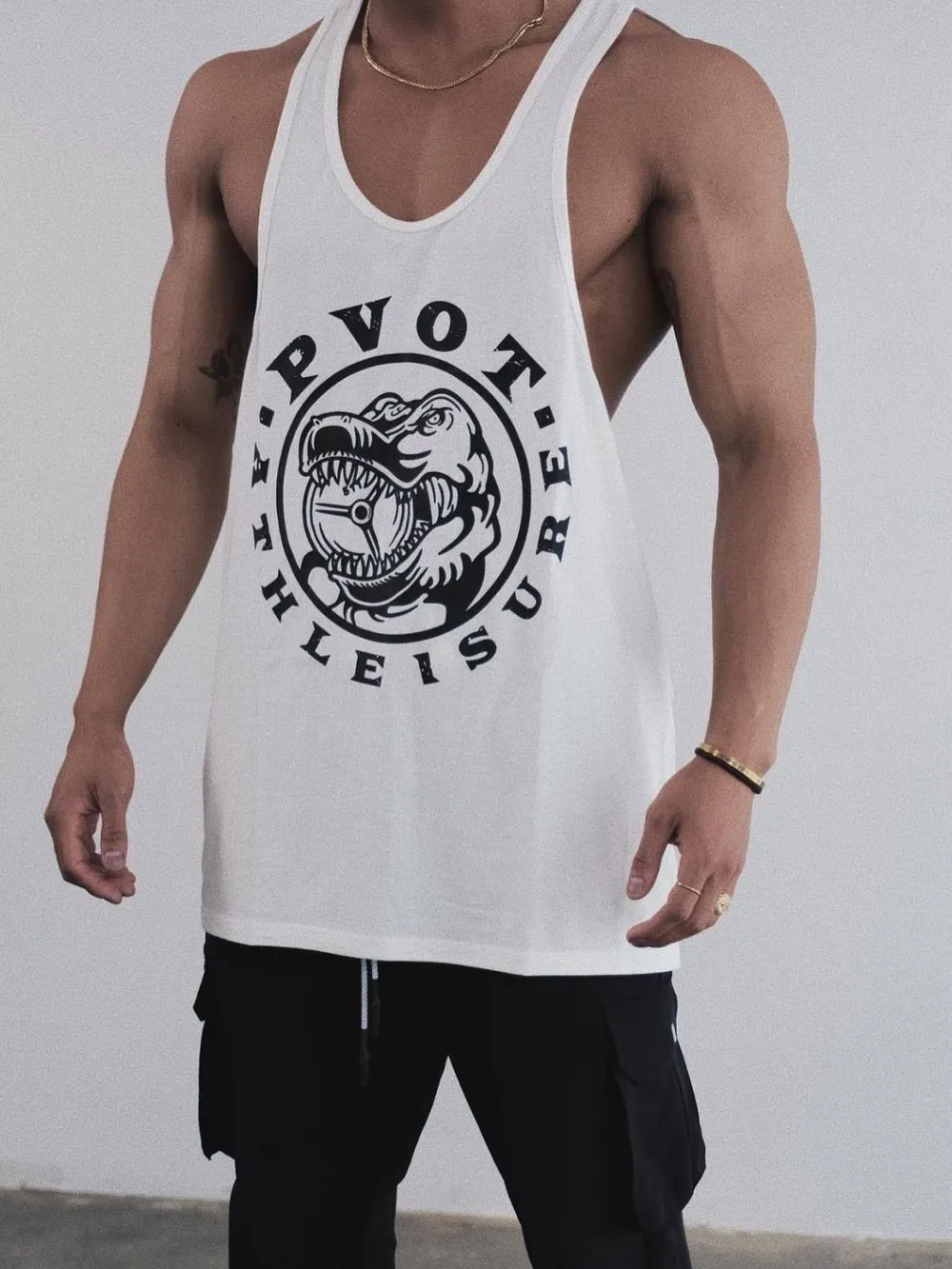 Men's Plus Size Graphic Wide Strap Tank, image 6