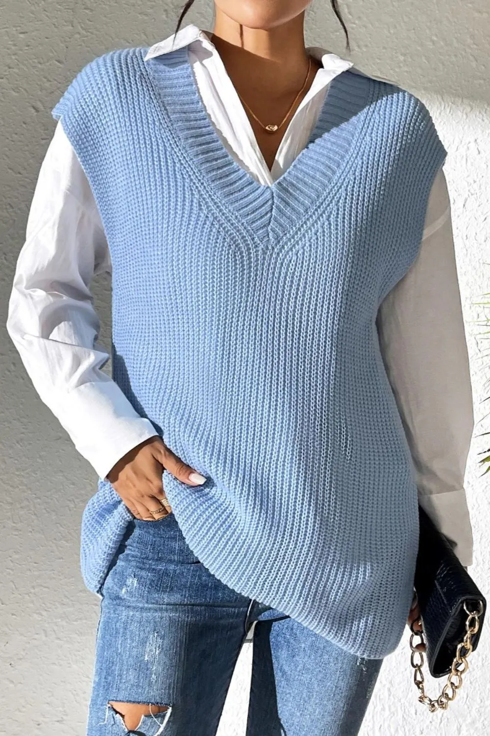 V-Neck Sweater Vest, image 9
