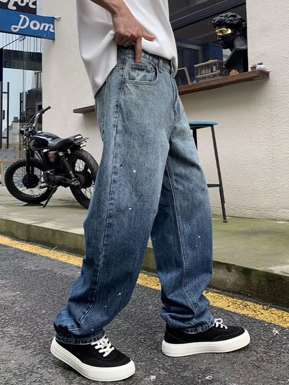 Men's Full Size Wide Leg Jeans Plus Size, image 5