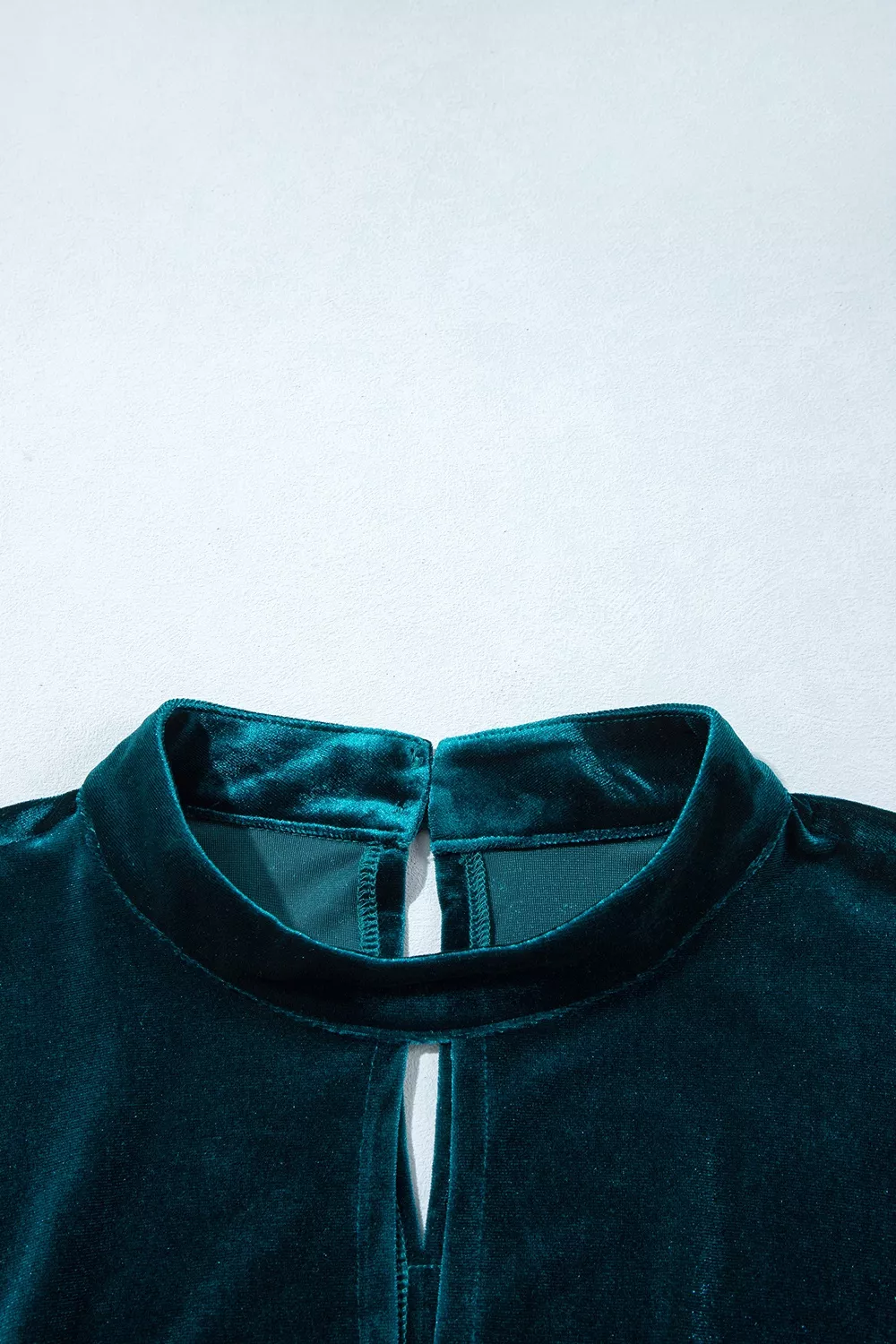 Velvet Mock Neck Long Sleeve Dress, image 8
