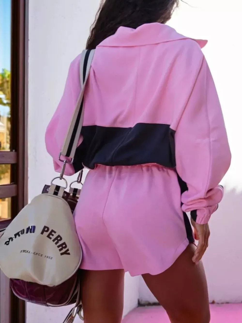 Zip Up Long Sleeve Outerwear and Shorts Set, image 18