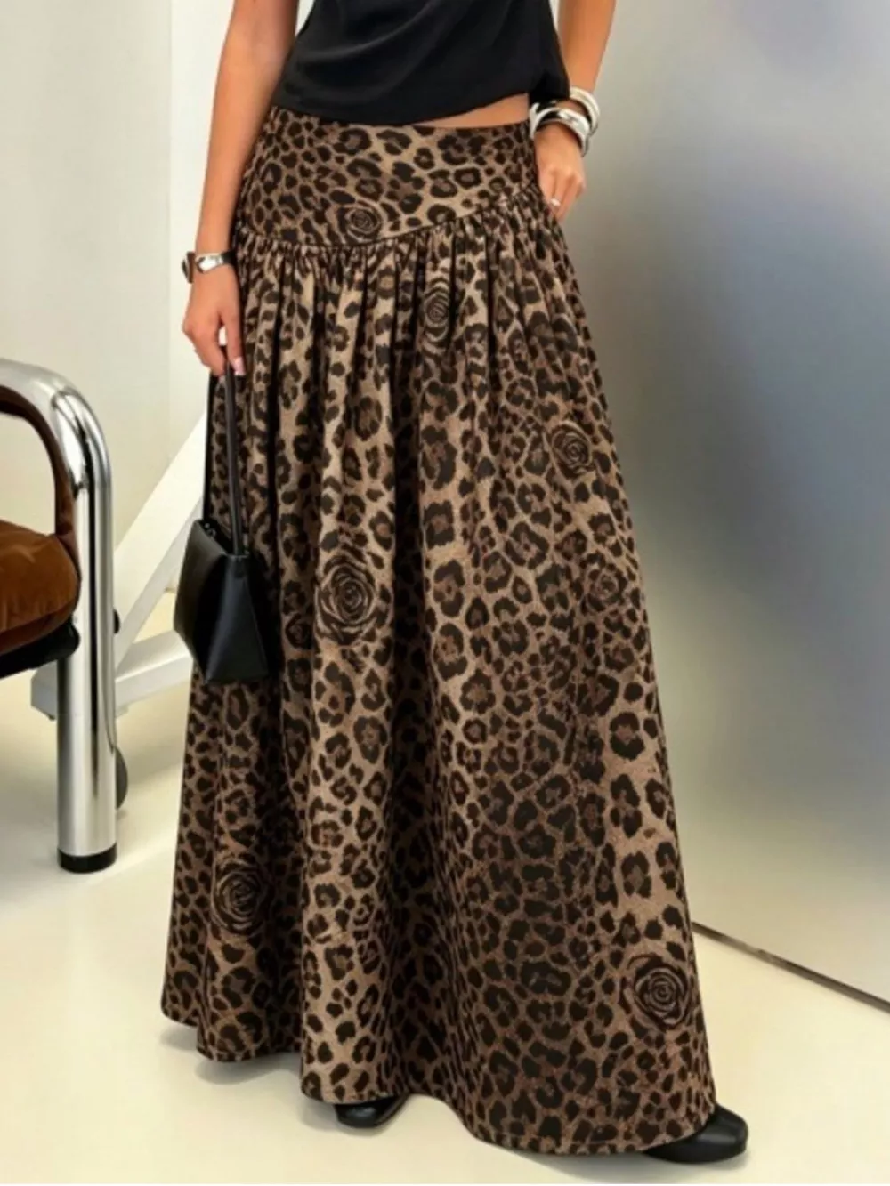 Animal Print Maxi Skirt, image 5