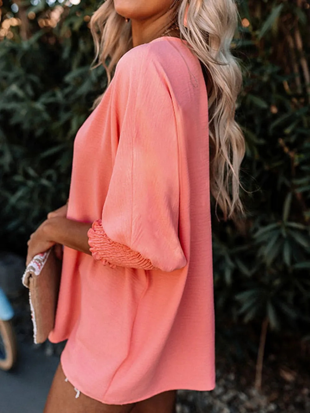 Round Neck Three-Quarter Sleeve Blouse, image 18