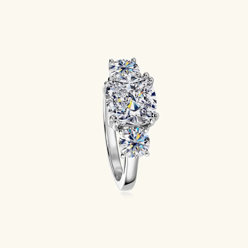 3.5 Carat Moissanite 925 Sterling Silver Ring, image 7