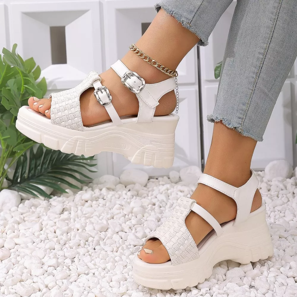 Open Toe Wedge Sandals, image 4