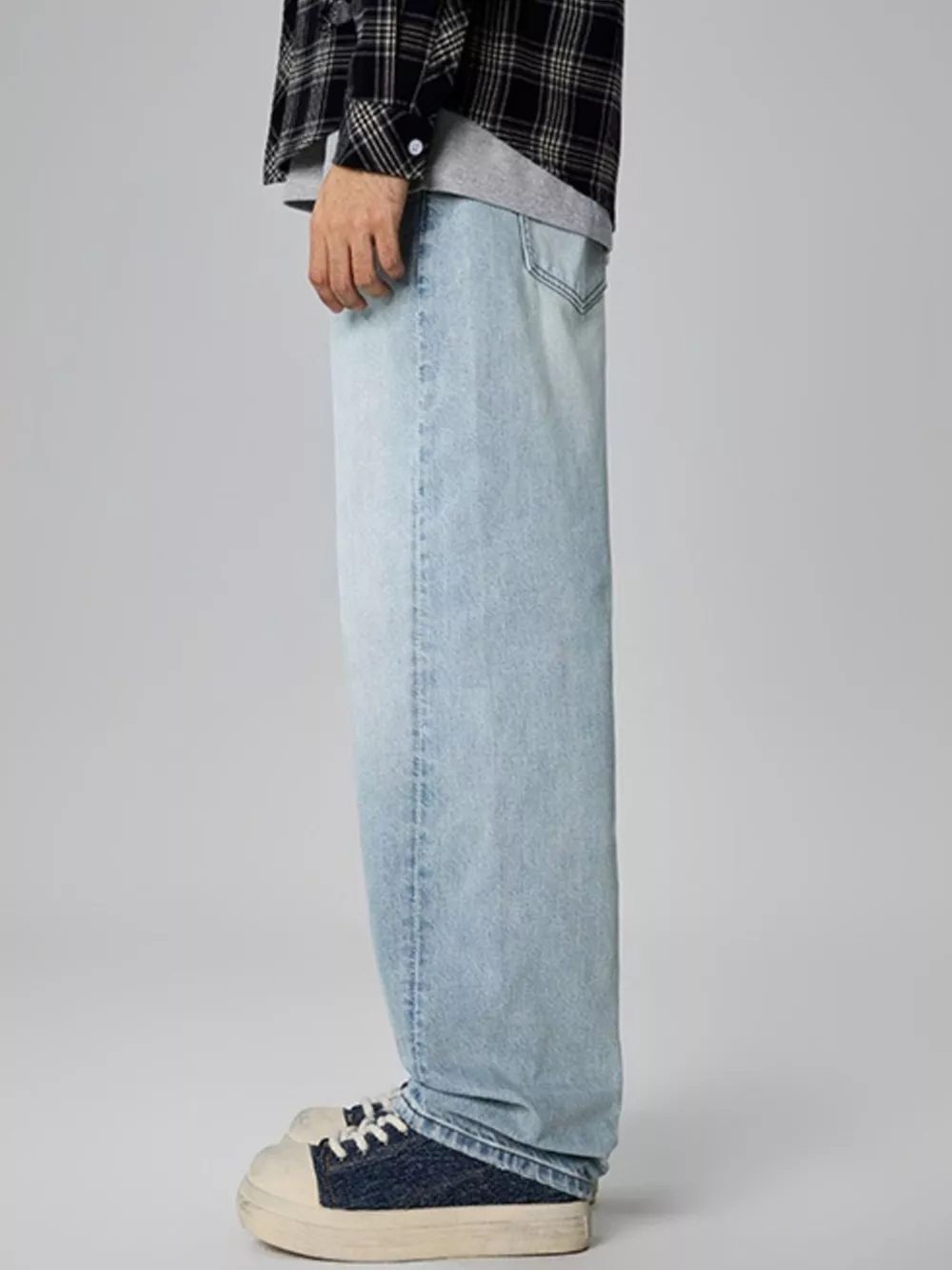 Men's Wash Straight Leg Jeans, image 4