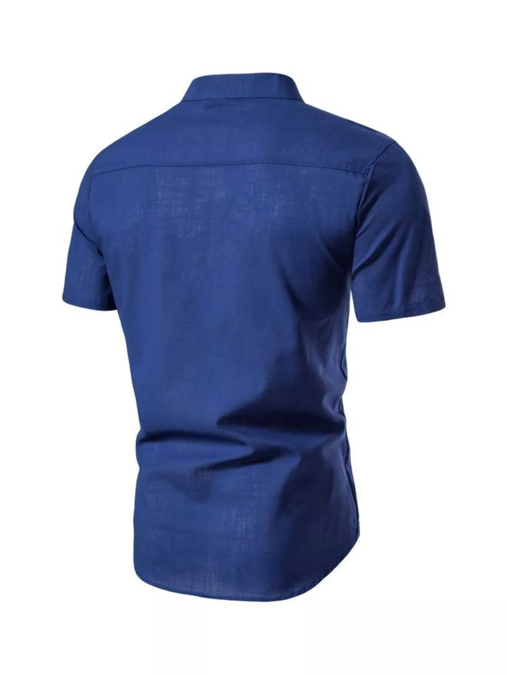 Men's Plus Size Mandarin Collar Short Sleeve Shirt, image 3