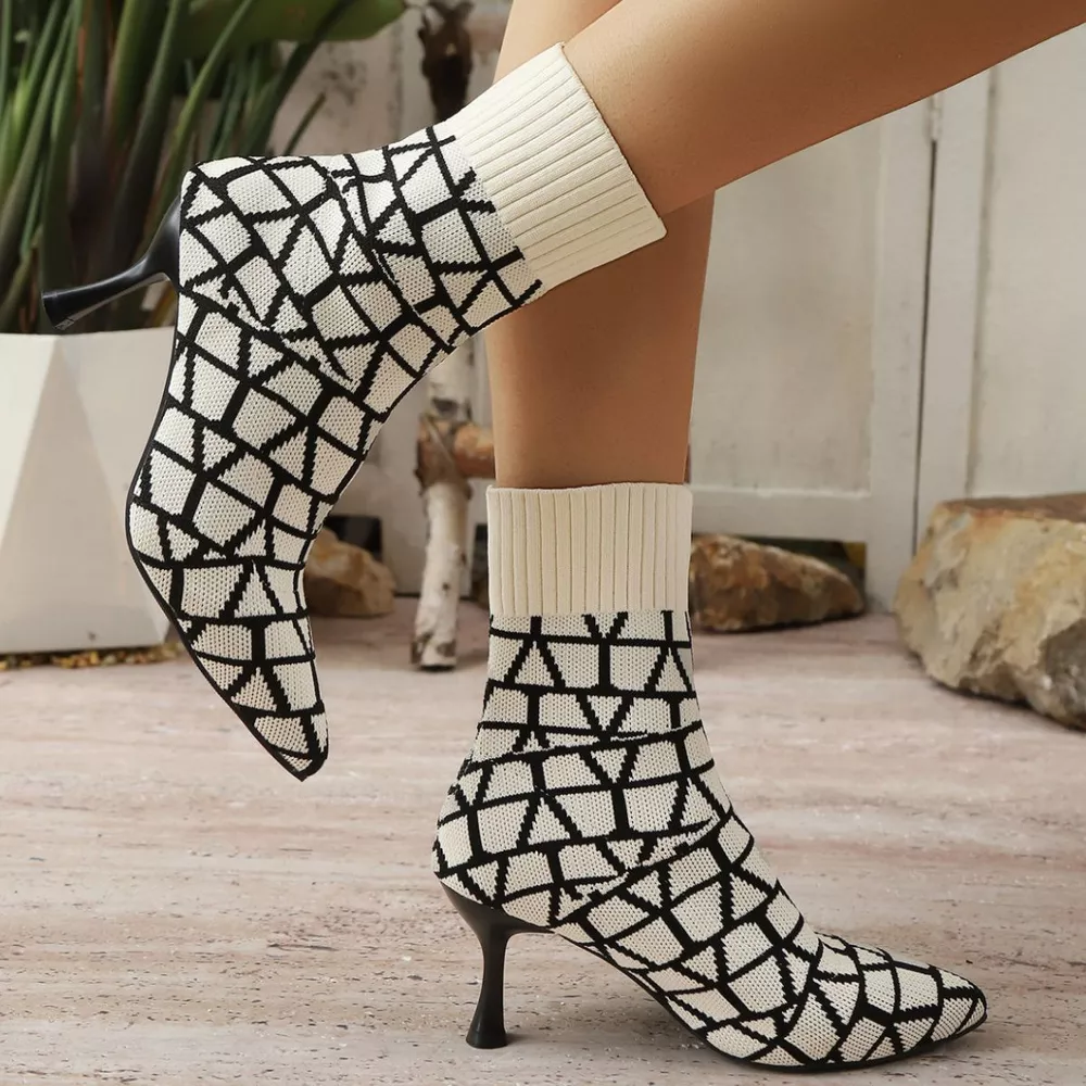 Point Toe Flared Heel Boots, image 10