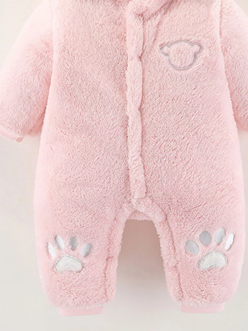 Children's Cozy Bear Hooded Fleece One-Piece, image 12
