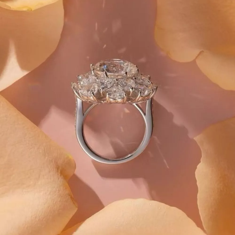 5 Carat 925 Sterling Silver Moissanite Ring, image 3