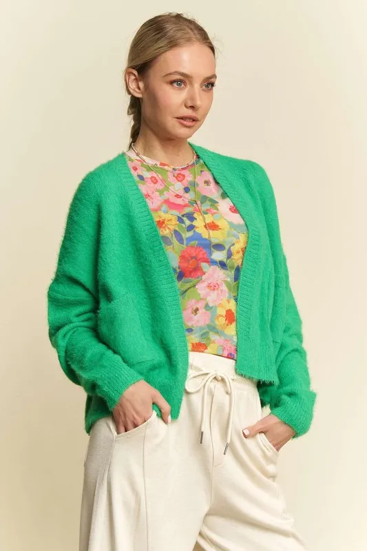 Open Front Drop Shoulder Cardigan, image 6