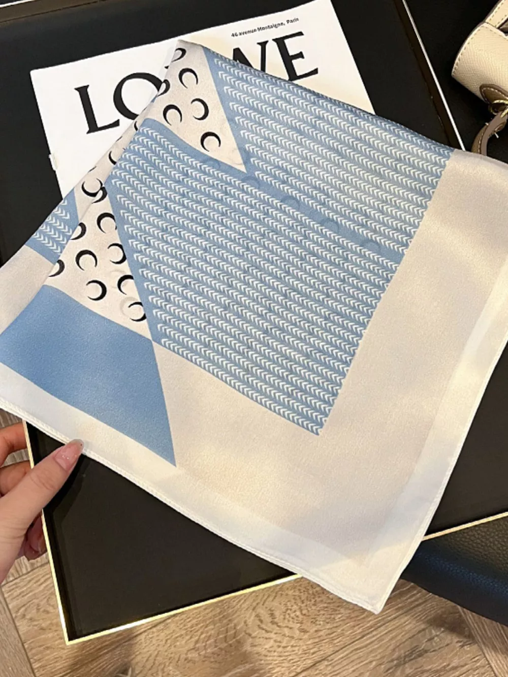 Printed Silk Square Scarf, image 3