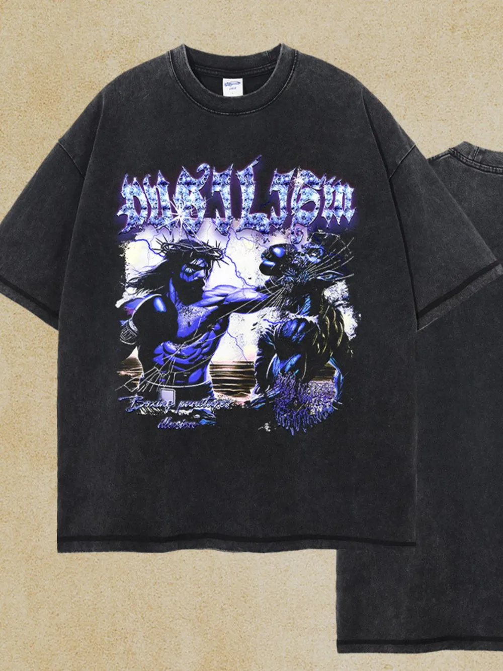 Men's Round Neck Half Sleeve Graphic T-Shirt, image 5