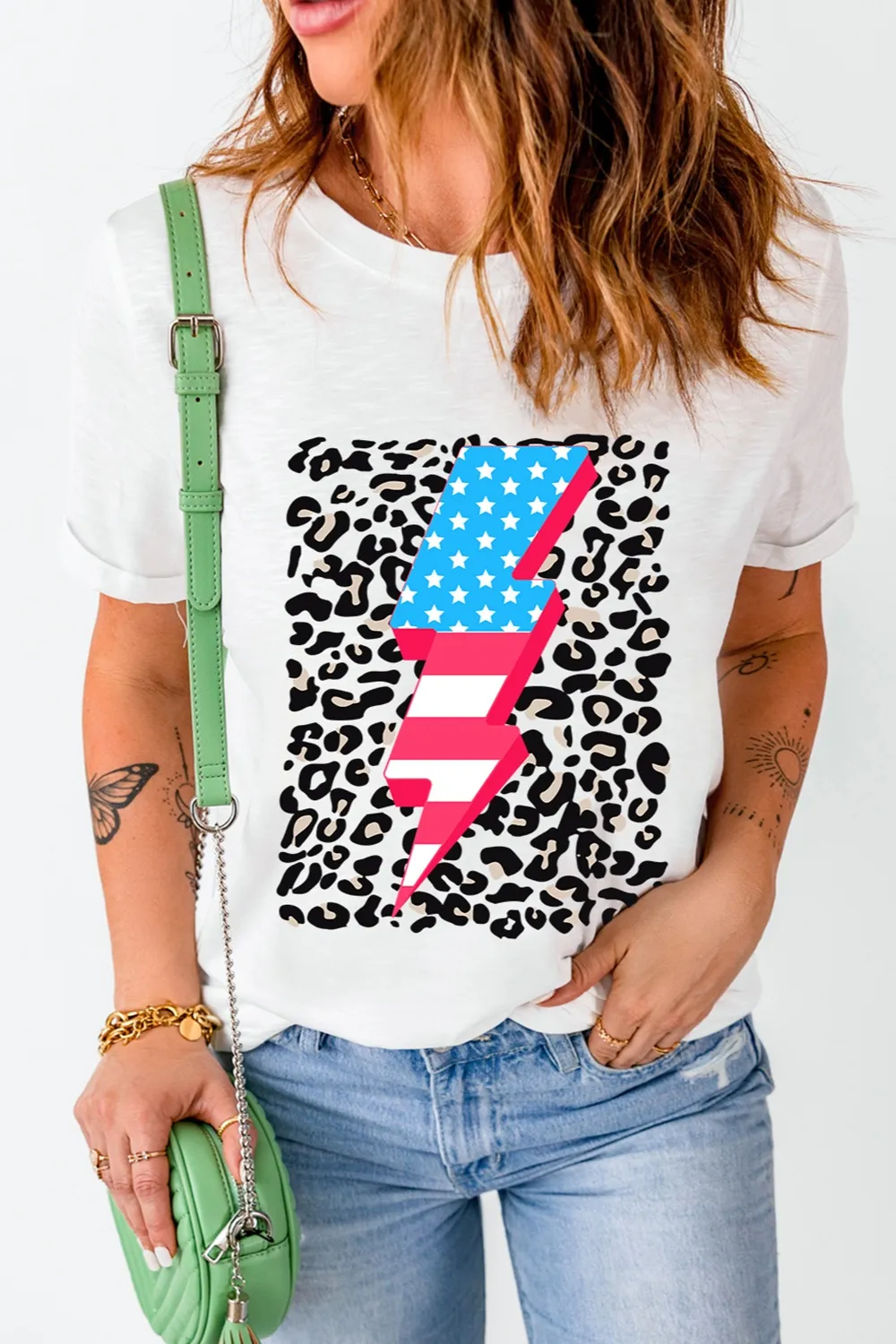Graphic Round Neck Short Sleeve T-Shirt, image 5