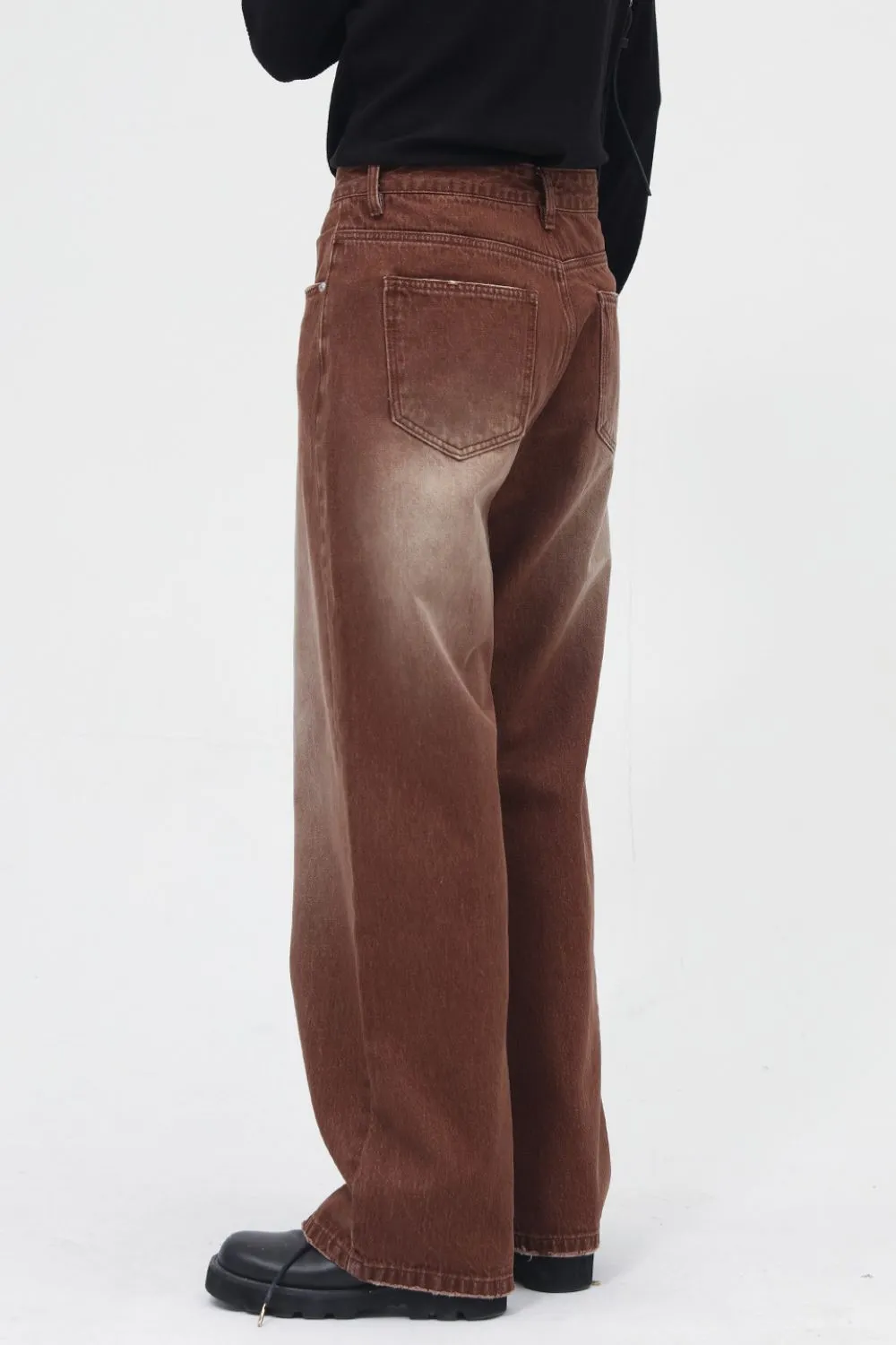 Wide Straight Jeans with Pockets, image 4