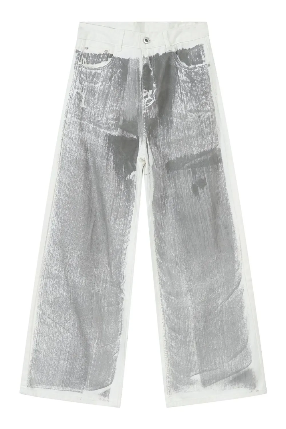 Men's Contrast Wide Leg Jeans, image 5