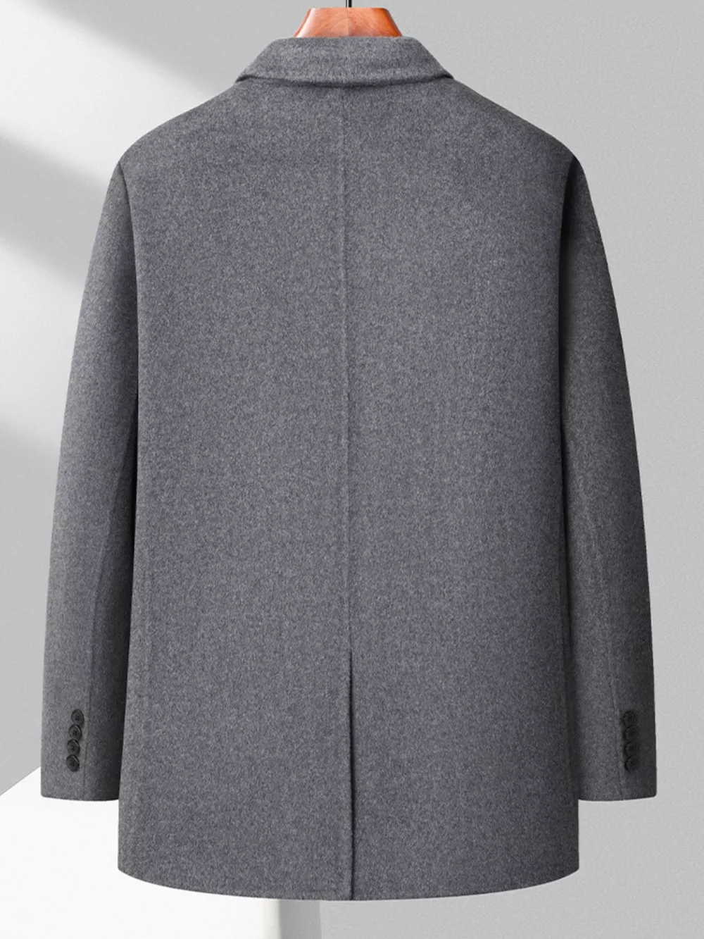 Men's Plus Size Button Up Long Sleeve Coat, image 4