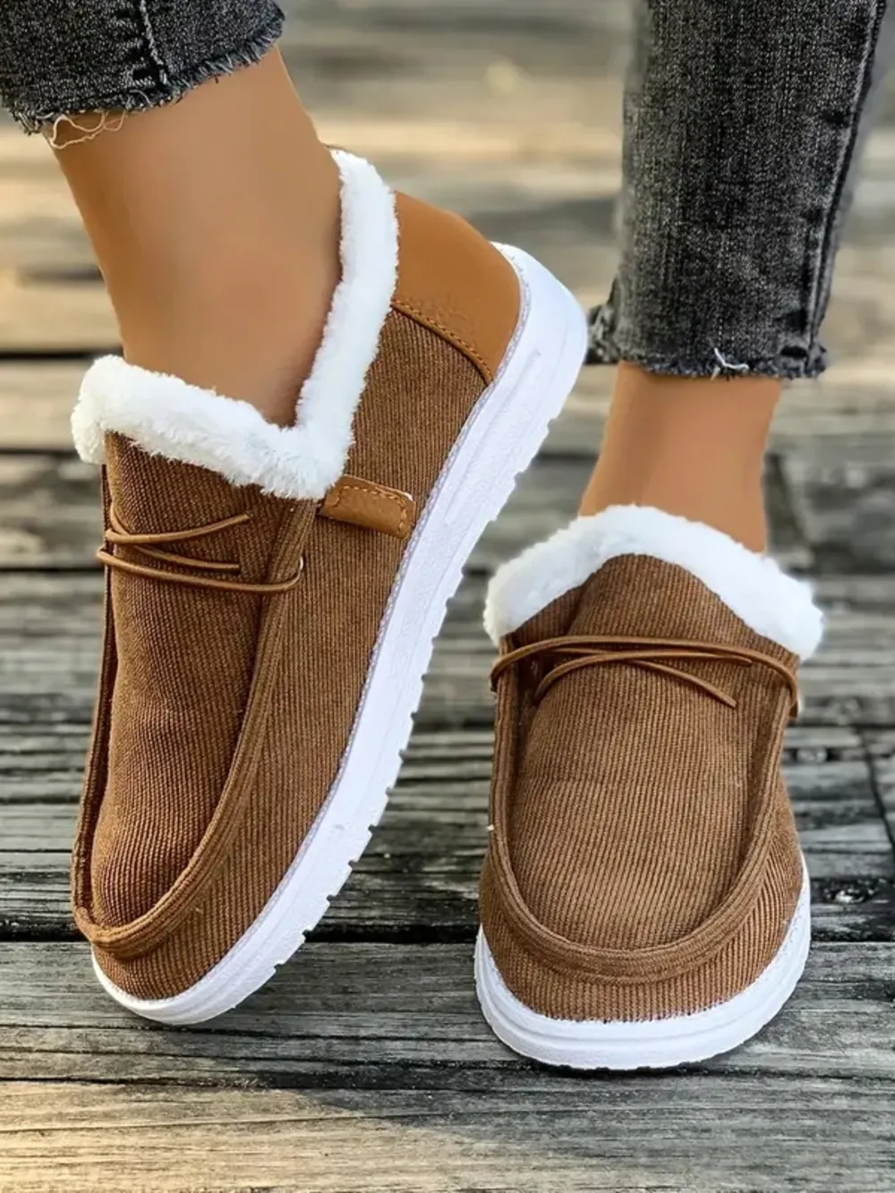 Fluff Round Toe Flat Slip-Ons, image 5