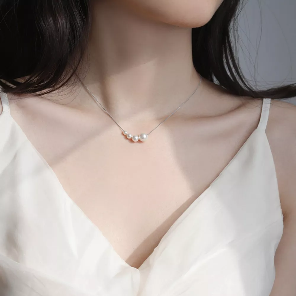 Pearl 925 Sterling Silver Necklace, image 3