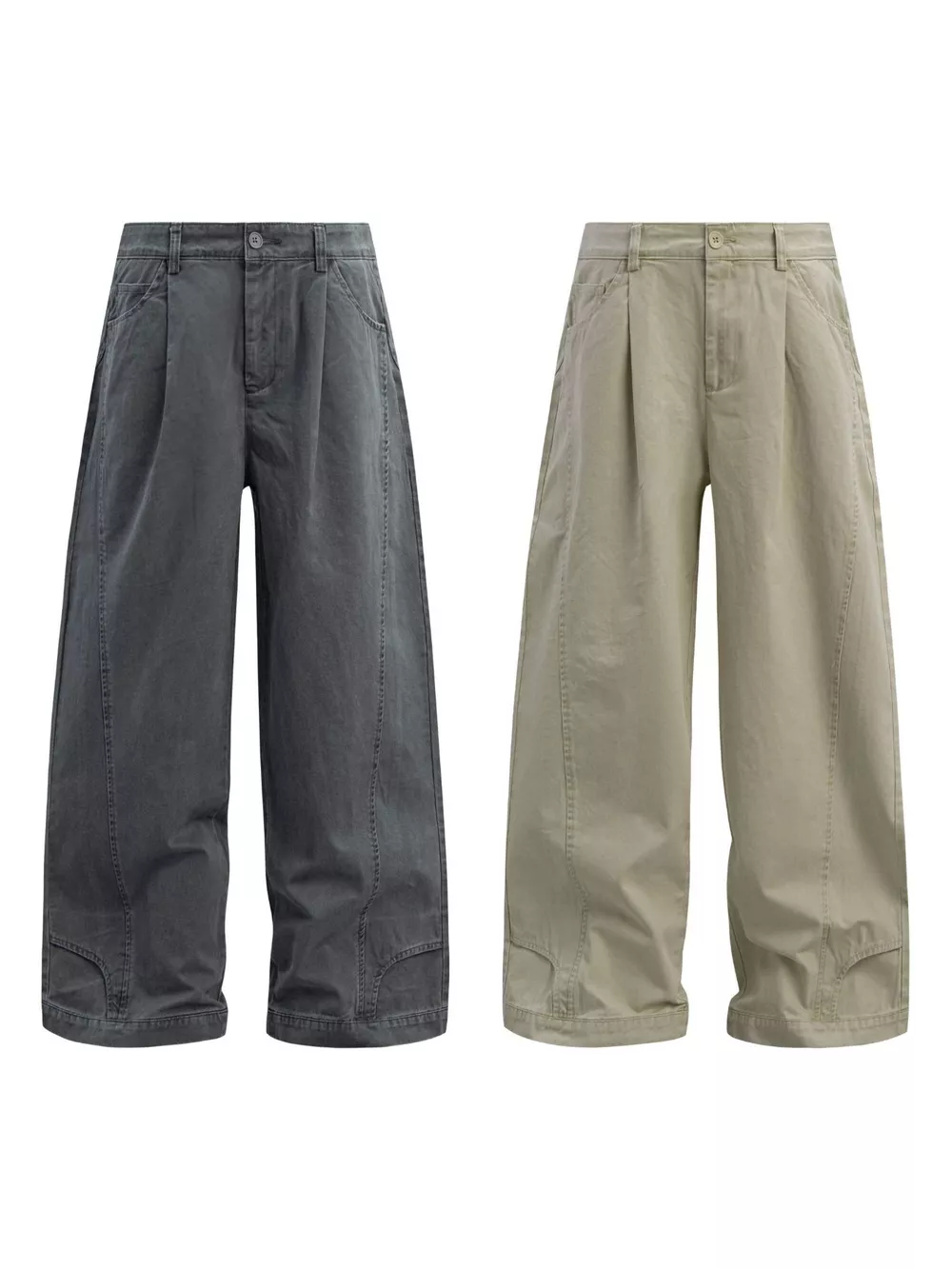 Men's Wide Leg Pleated Pants, image 15