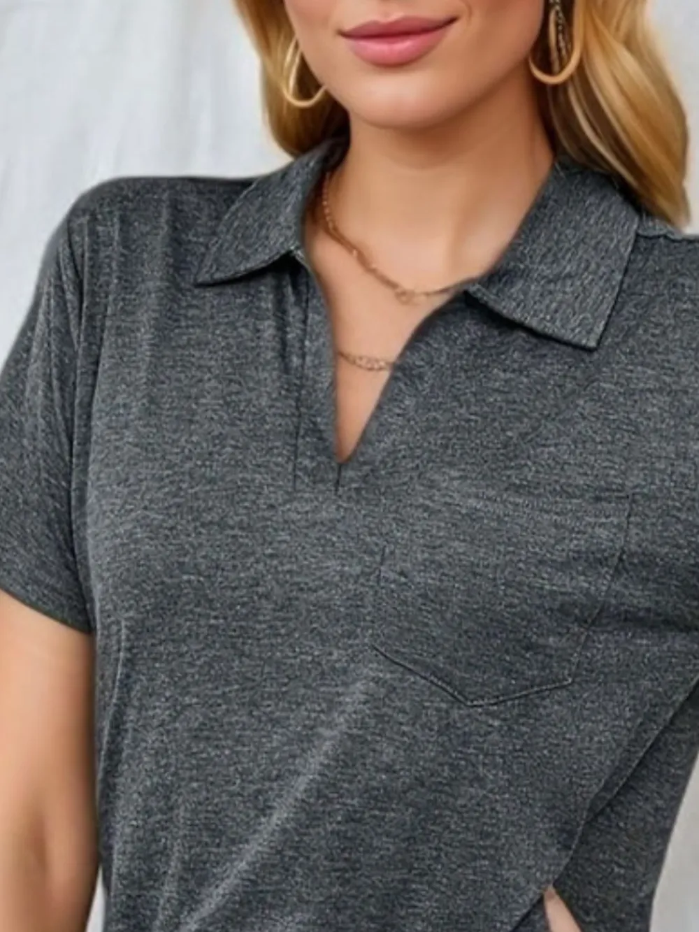 Johnny Collar Short Sleeve Top, image 21