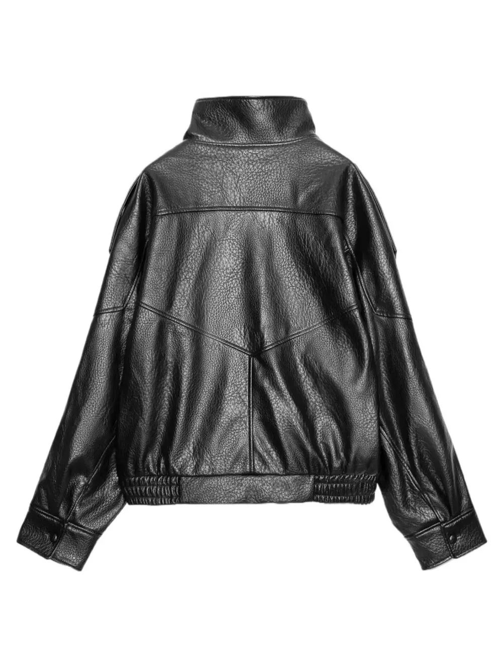 Asymmetrical Faux Leather Moto Jacket, image 2