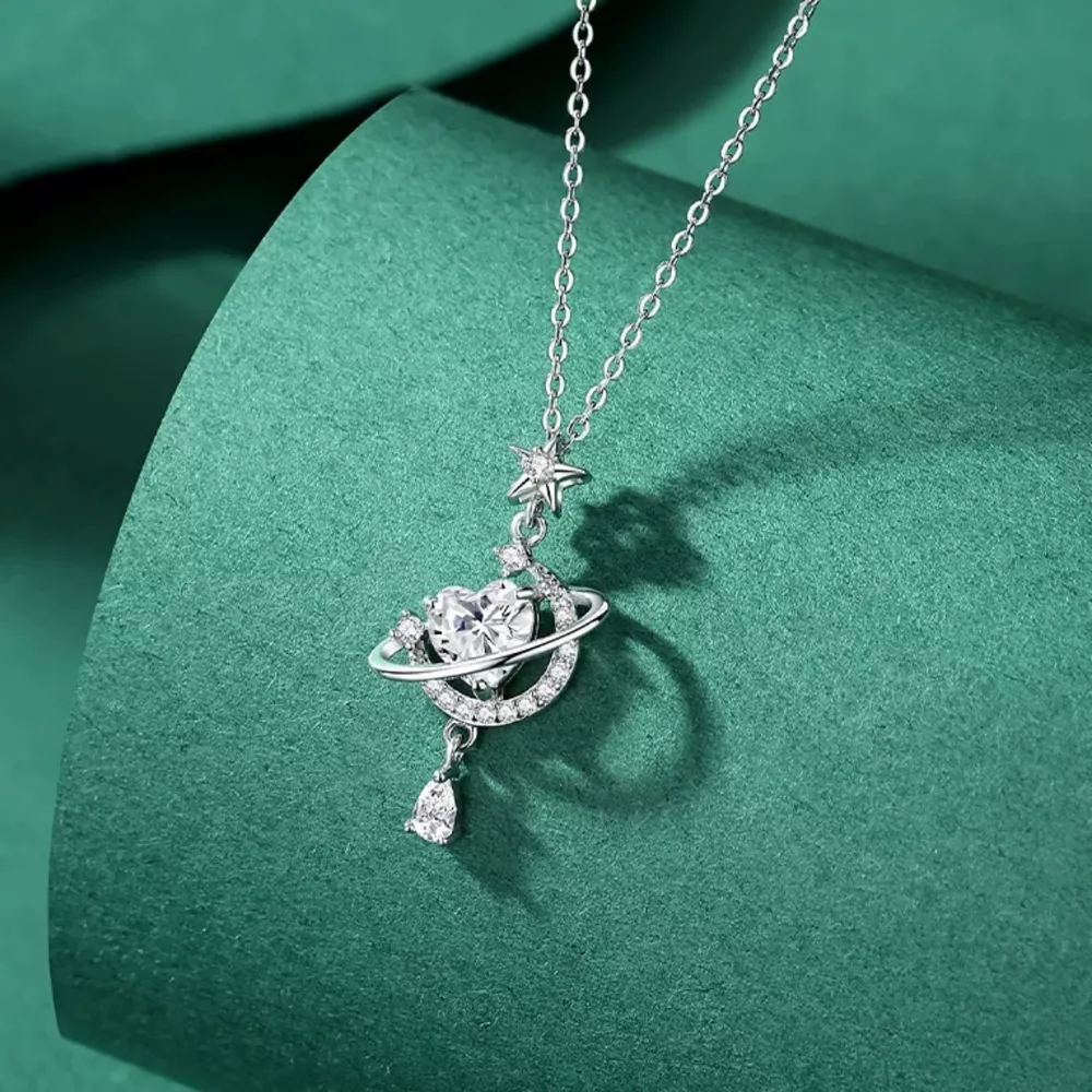 Planet Heart Pendant Necklace